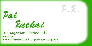 pal rutkai business card